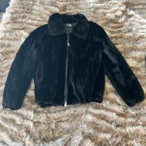 Black Faux Fur Jacket